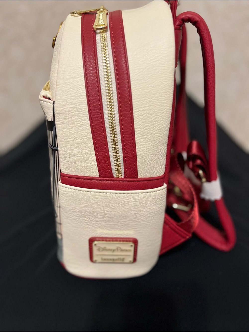 Mini Backpack — White & Red - Picture 6 of 8